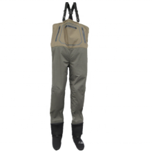 Durable impermeable aficionado al pecho de pesca transpirable con calcetines de neopreno